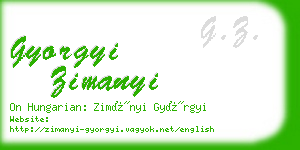 gyorgyi zimanyi business card